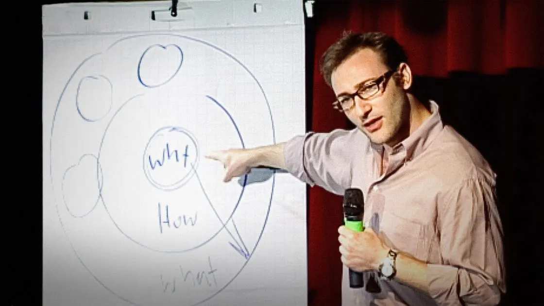 Simon Sinek sul palco di TED